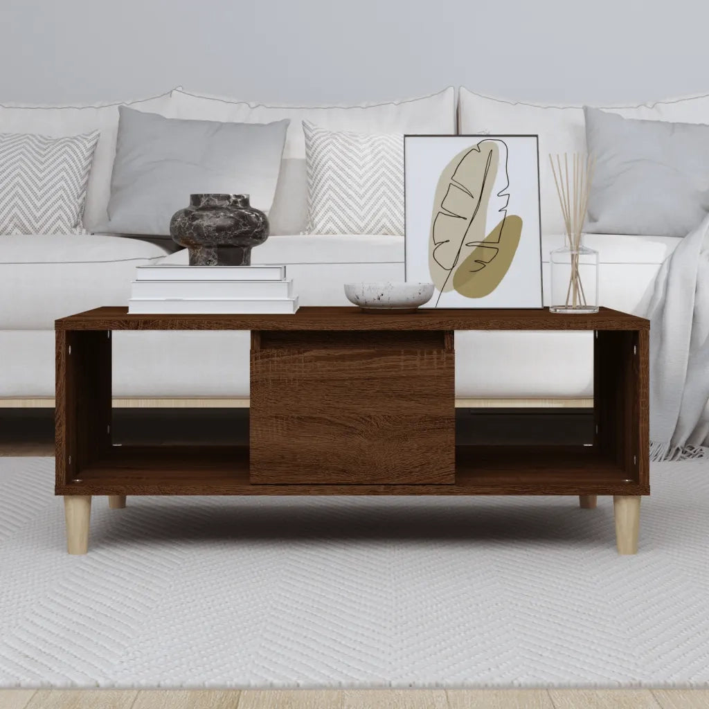 Tavolino da Salotto Rovere Marrone 90x50x36,5 cm in Multistrato 821067