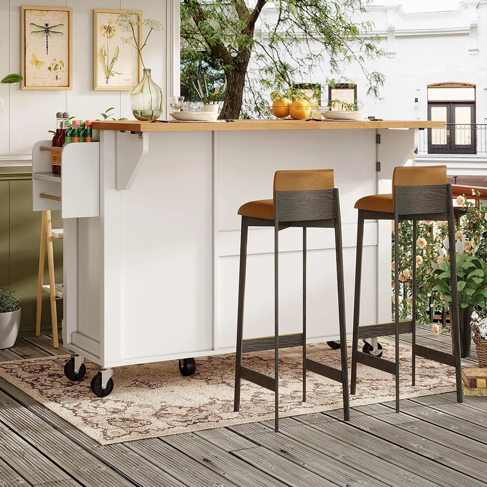 Isola cucina scorrevole - Xylo - 99x70x90cm 3 ante 1 cassetto