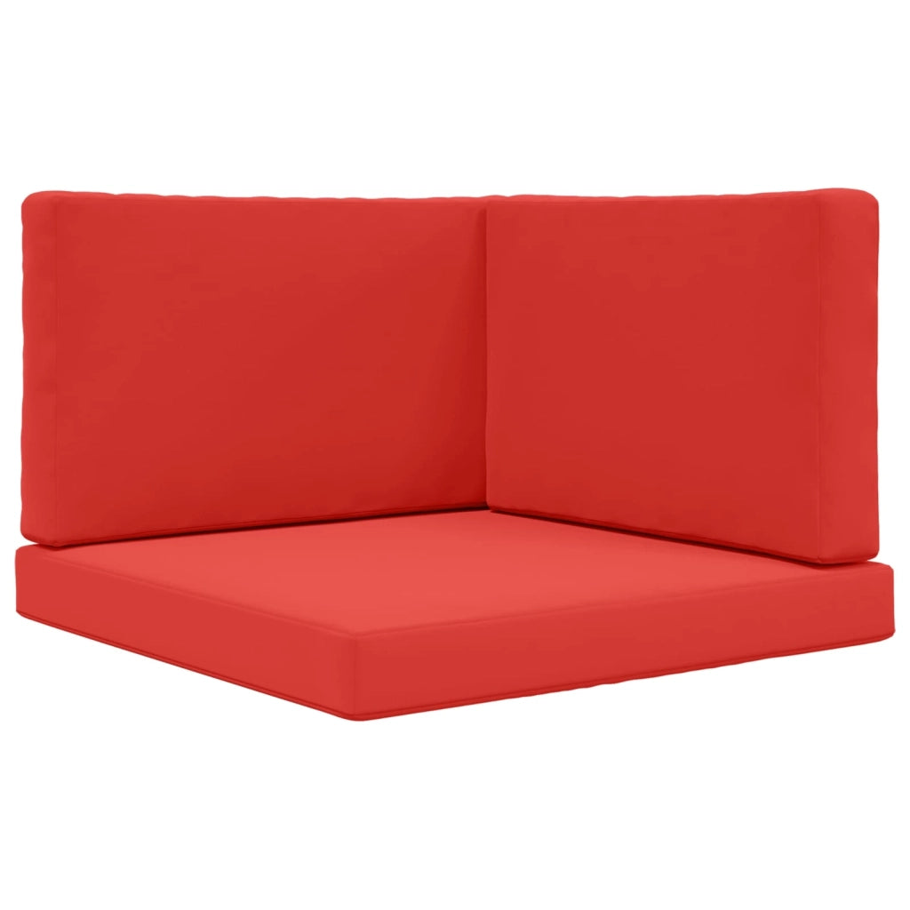 Cuscino per divano da esterno 3 pcs Rosso Poliestere 900869