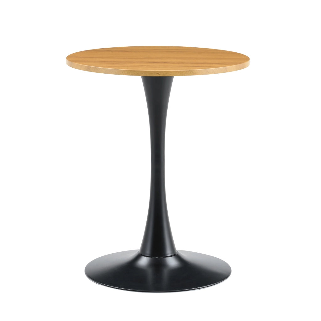 Tavolino Rotondo da Salotto ¨C Xylo ¨C MDF Effetto Legno, Nero, ?60 cm