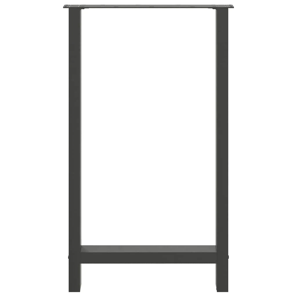 Set di 2 gambe per tavolo da bar moderno 60 x 100 cm con piedini regolabili in acciaio antracite 02_0057586