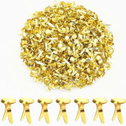 600 Stuks Bevestigingen Ronde Koperen Splitpennen per 12x8mm (Goud)