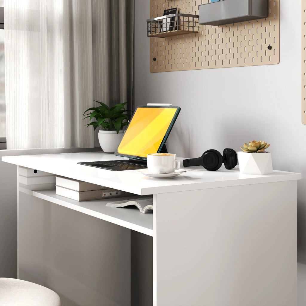 Scrivania computer con ripiano ¨C zephmum ¨C bianco 90x50x74 cm