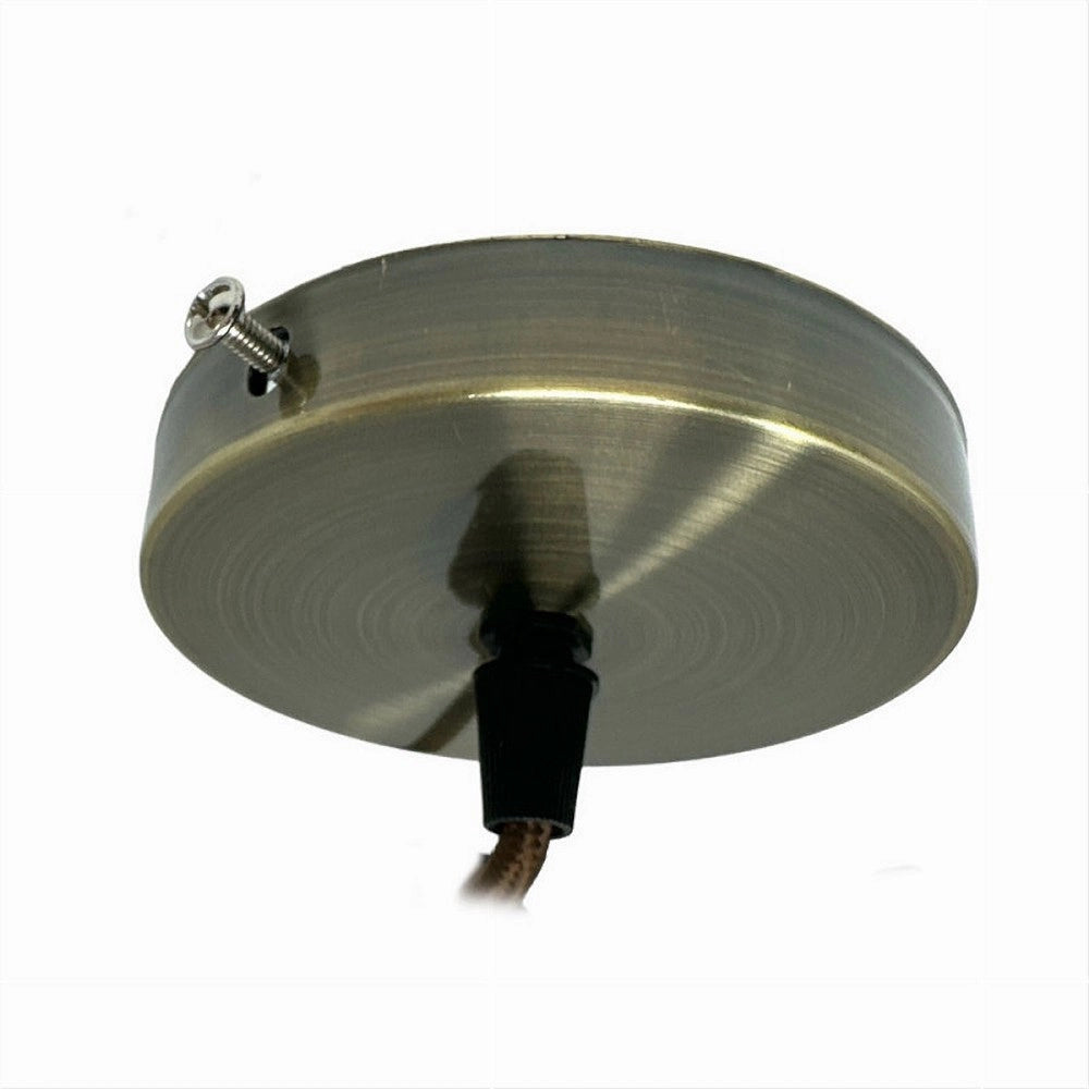 Trade Shop - Lampadario Portalampada A Sospensione Vintage Bronzo Per Lampadine E27 2mt E27-2m-v -