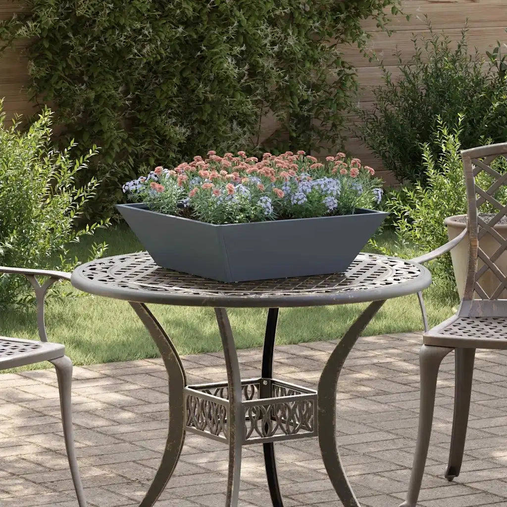 Vaso da giardino Antracite 50 x 50 x 15 cm 873828