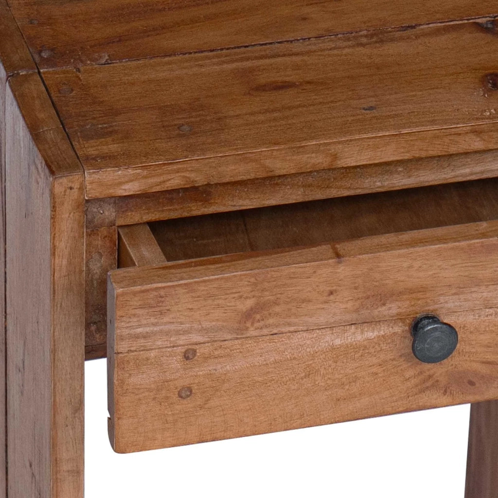 Comodino Marrone 63 x 30 x 79 cm Legno di Mogano Massello