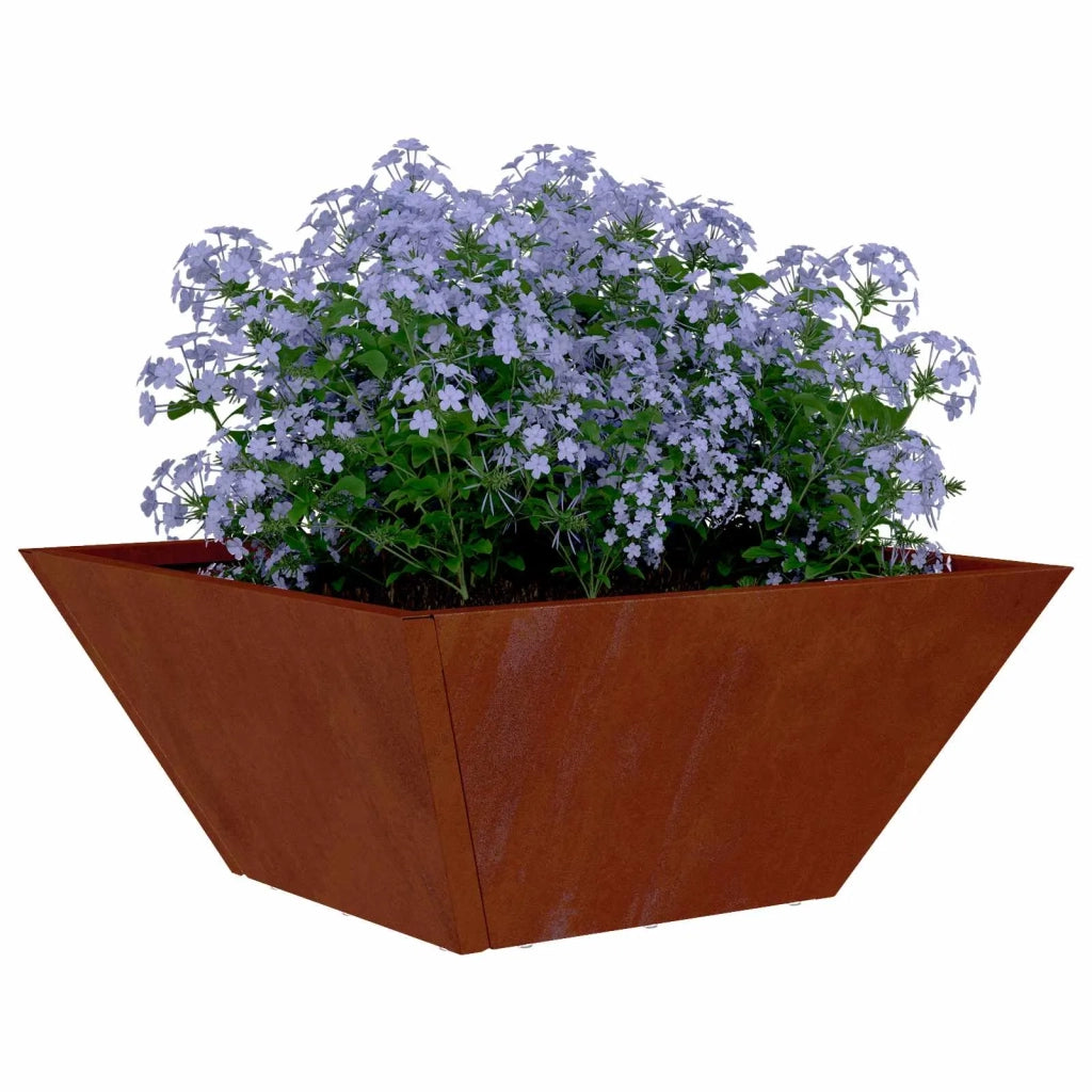 Fioriere | Cassetta per fiori | Vaso da giardino 5 pz Ruggine 35 x 35 x 15 cm
