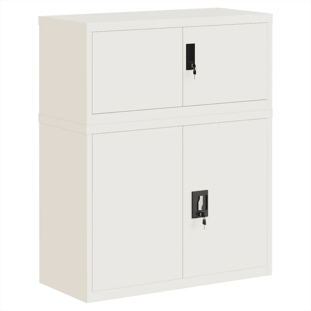 Armadio Classificatore Bianco 90x40x110 cm in Acciaio 3188310