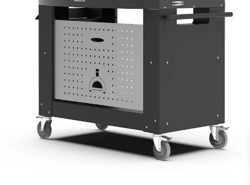 Alfa forni base per forno a gas modello 2 pizze moderno nera