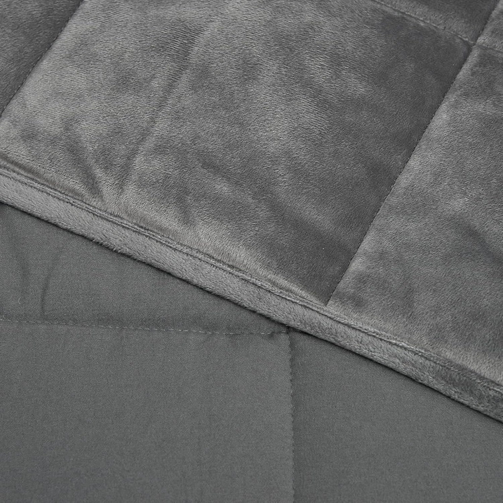 Coperta Ponderata per Adulti, coperta pesante in microfibra, coperta terapeutica rilassante con Perle di Vetro, migliora il sonno, 150x200 cm, 9kg, Grigia