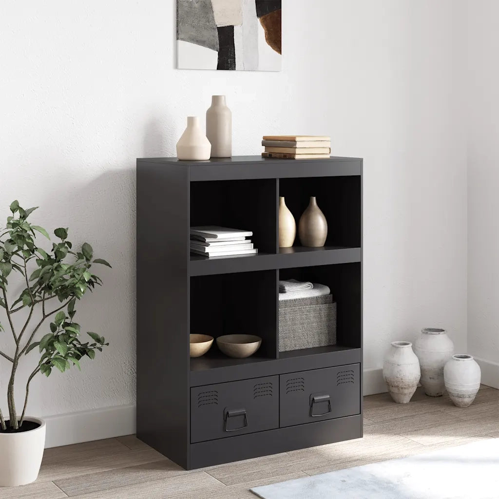 Credenza Nera 67x39x95 cm in Acciaio 841799