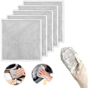 Trade Shop - Set 10 Pz Panni In Filo Metallico Antigraffio Per Pulire Piatti Lavelli Multiuso -