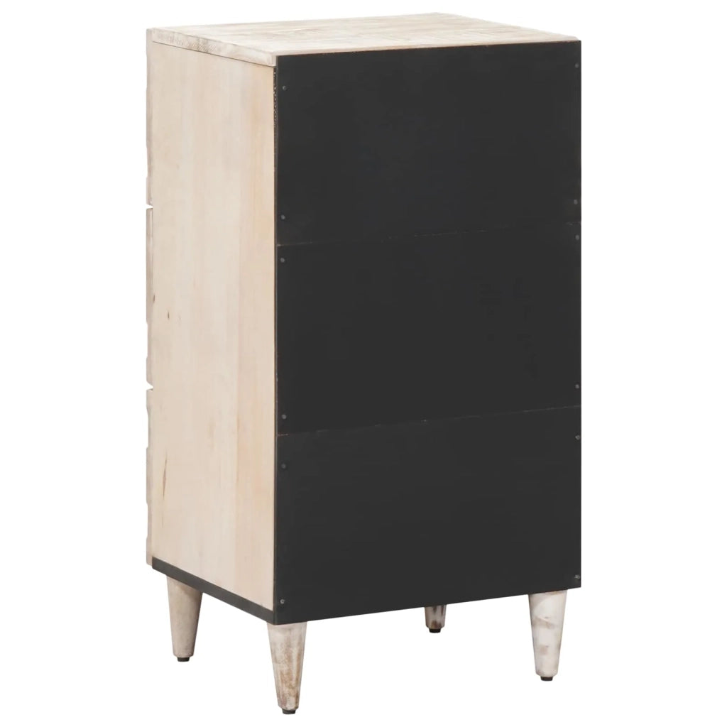 Credenza Bianco 40 x 33,5 x 75 cm Legno di mango massello 4018391