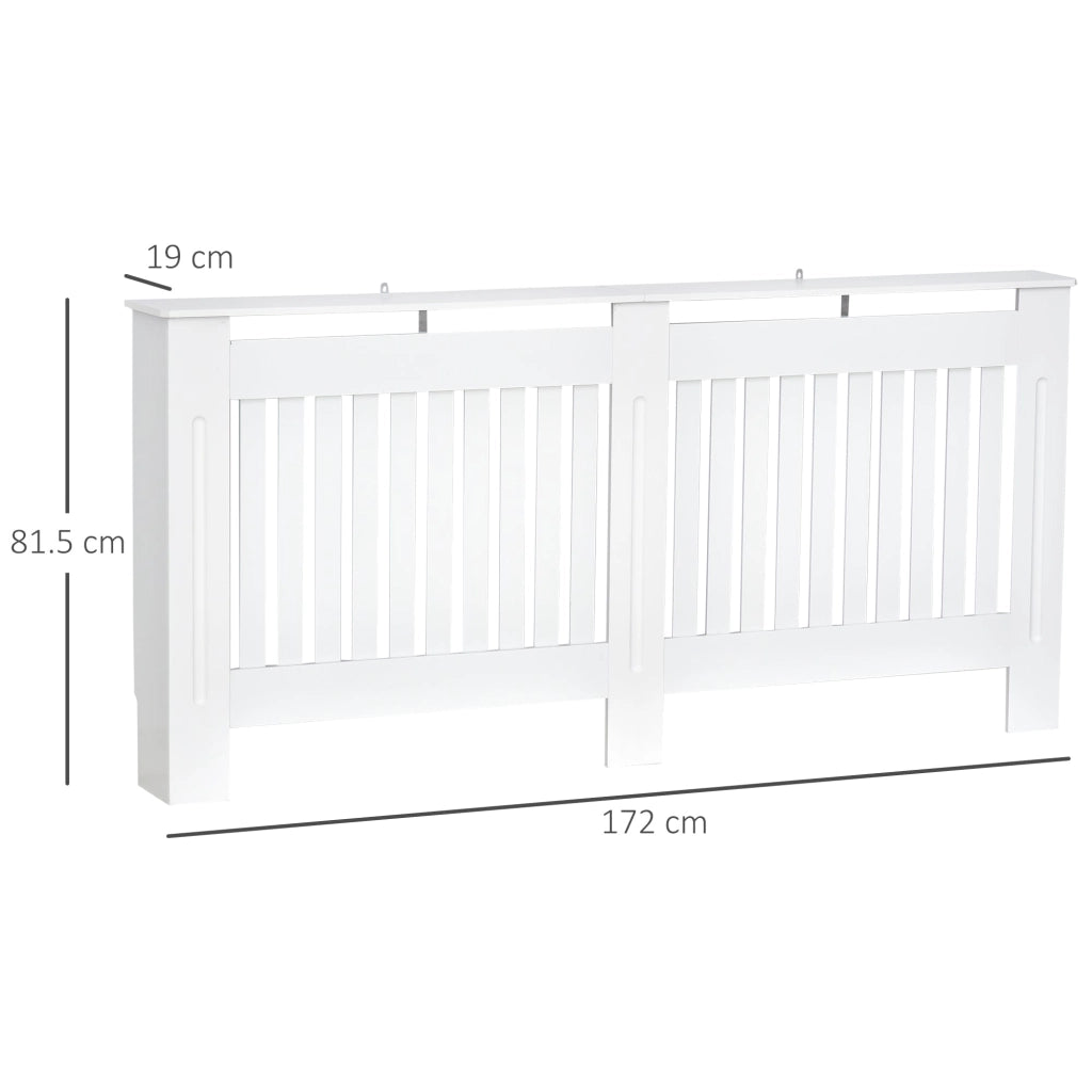 Copritermosifone in Legno MDF Bianco 172x19x81 cm