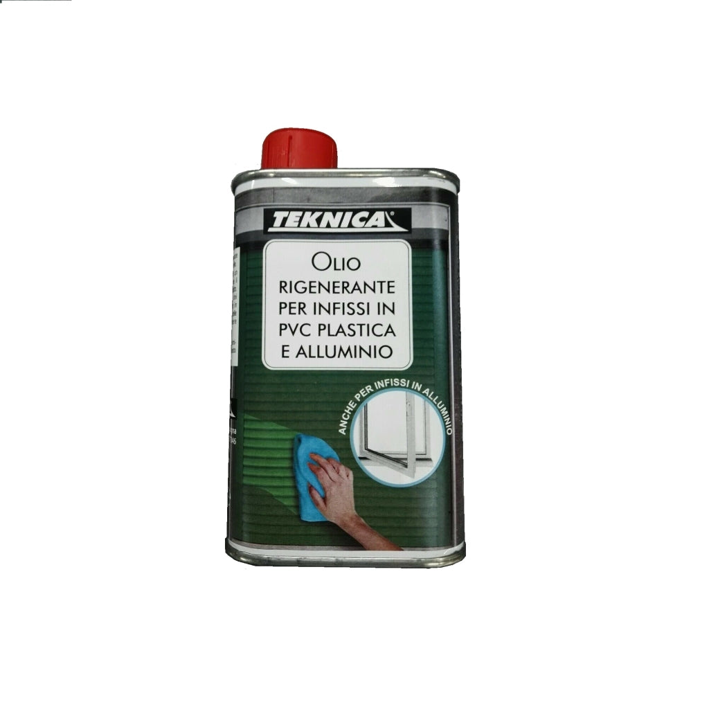 Olio rigenerante infissi in pvc plastica alluminio Teknica manutenzione tapparelle