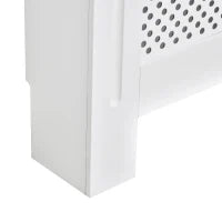 Copritermosifone Moderno a Griglia in MDF per Casa e Ufficio, 111.5x82x19 cm, Bianco
