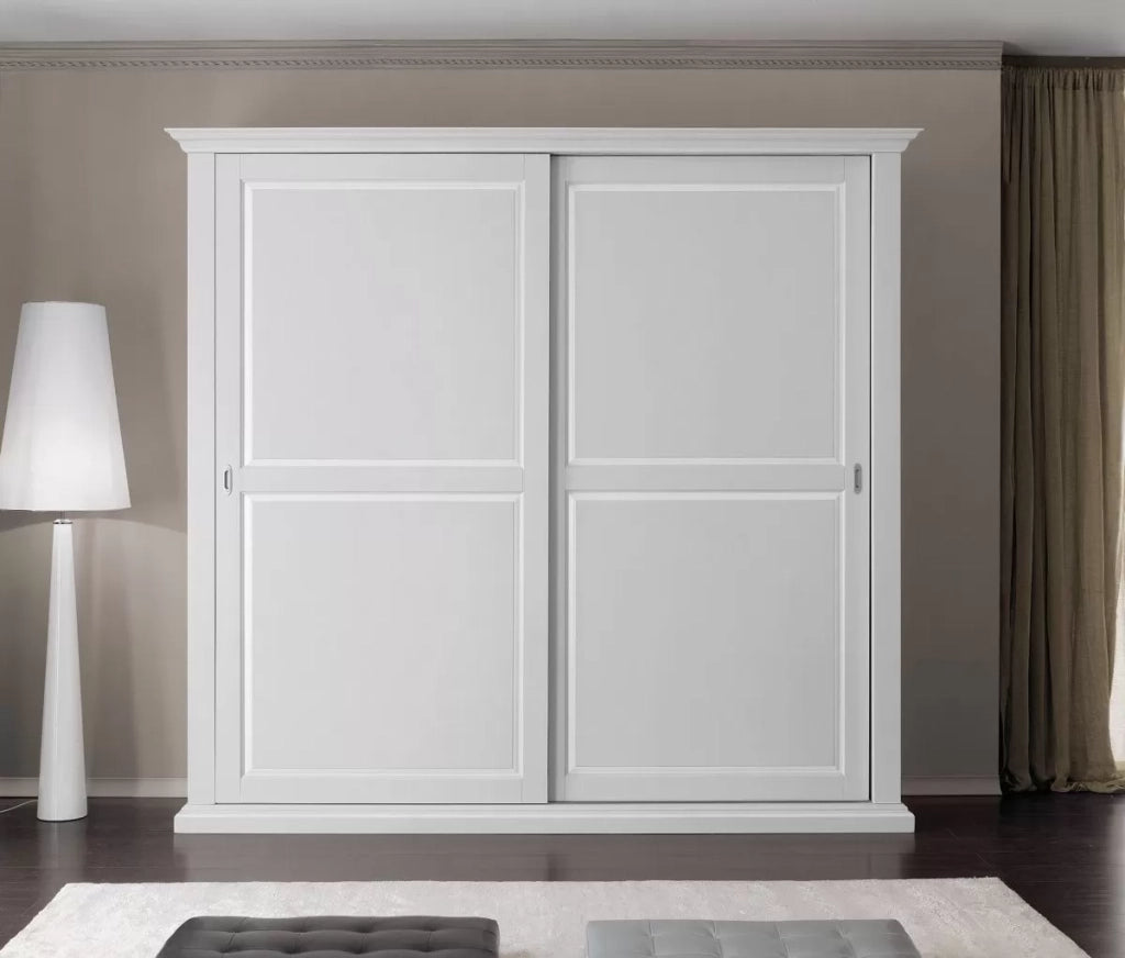 Armadio classico 2 porte scorrevoli legno grezzo 275x66x254 (2166) - Mobili 2G
