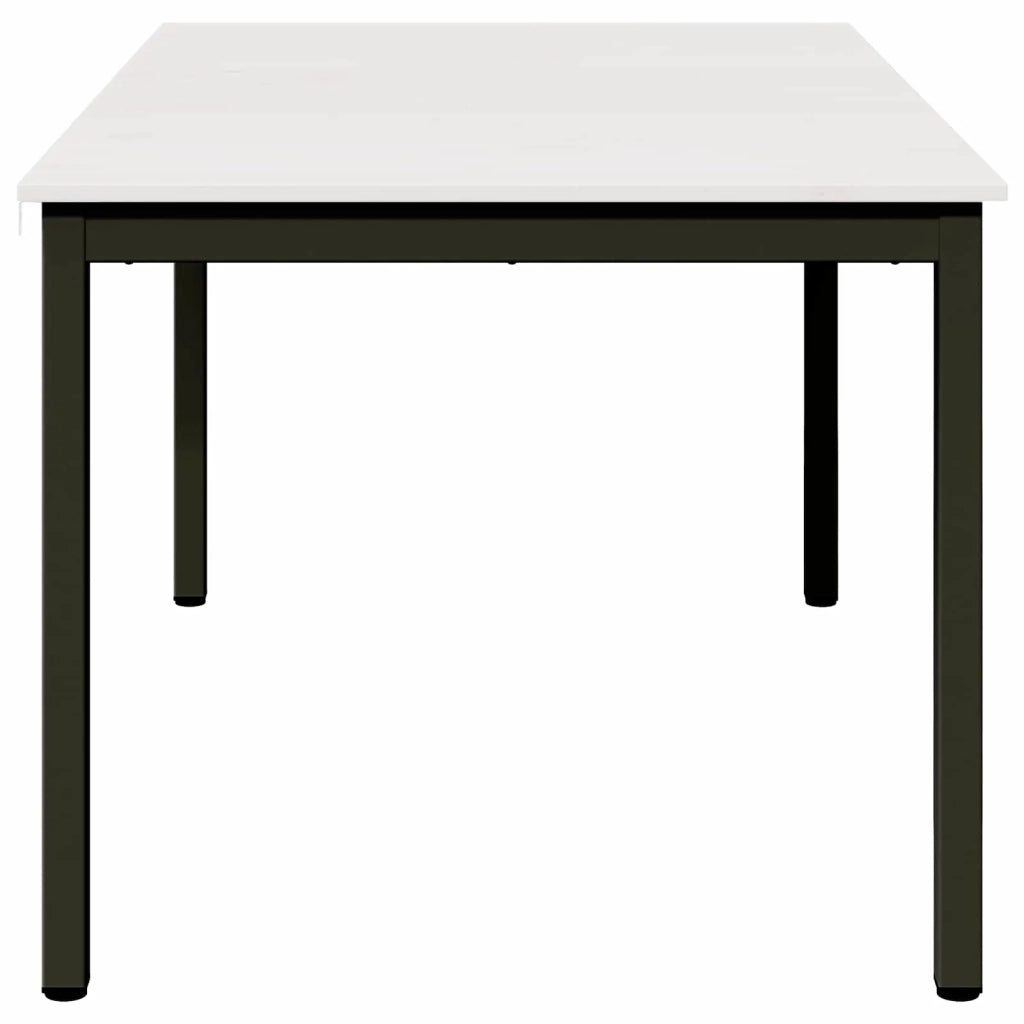 Tavolo da pranzo Bianco 150 x 90 x 75 cm Pino massello 892792