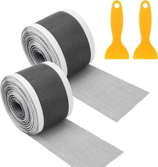Cattura Capelli da Docce 7 cm x 10 m - 2 Pezzi di Filtro per Docce, Vasca da Bagno e Cucina - Adesivo Auto-eliminabile, Filtro di Rete Disponibile