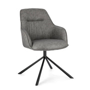 Set di 2 Poltrone Imbottite in Tessuto con Braccioli e Gambe in Acciaio - EFFORTLESS