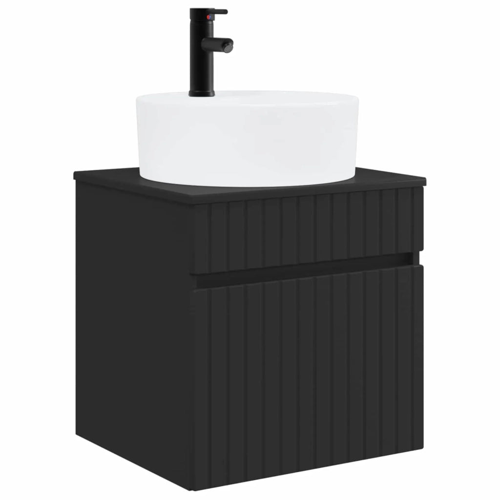 Mobile lavabo da parete Nero 49 x 44,5 x 65 cm 890593