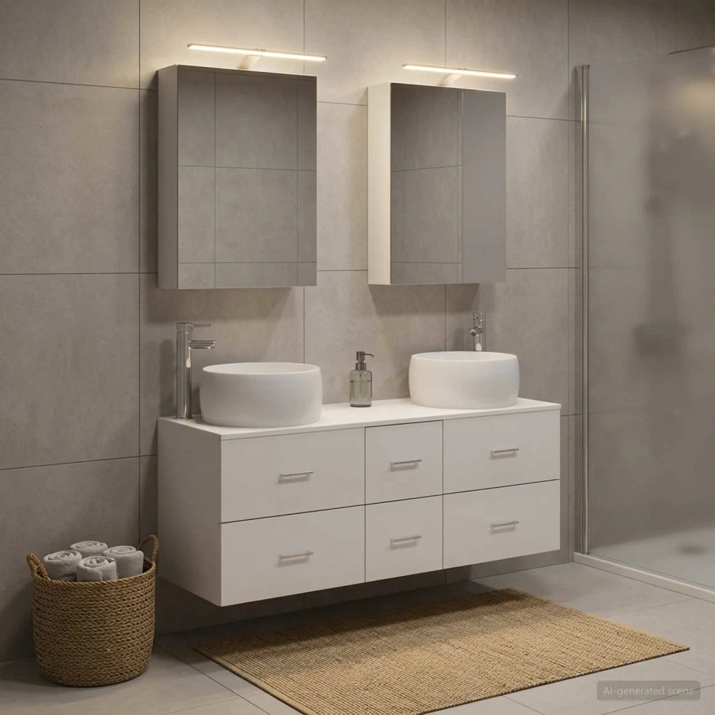 Set di mobili per il bagno 5 pcs Bianco 3407031