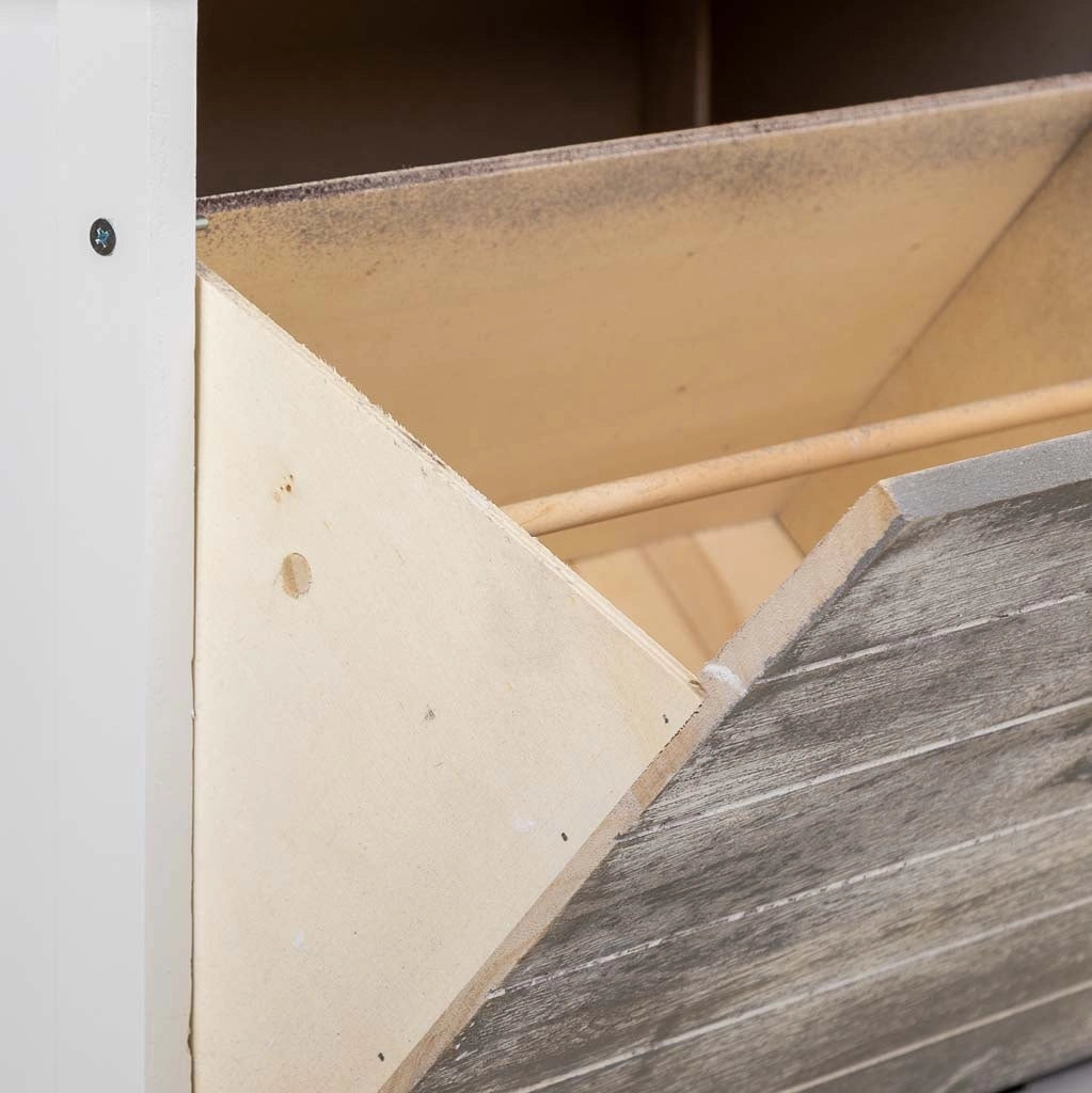 Scarpiera in legno bianco 50x28x98h
