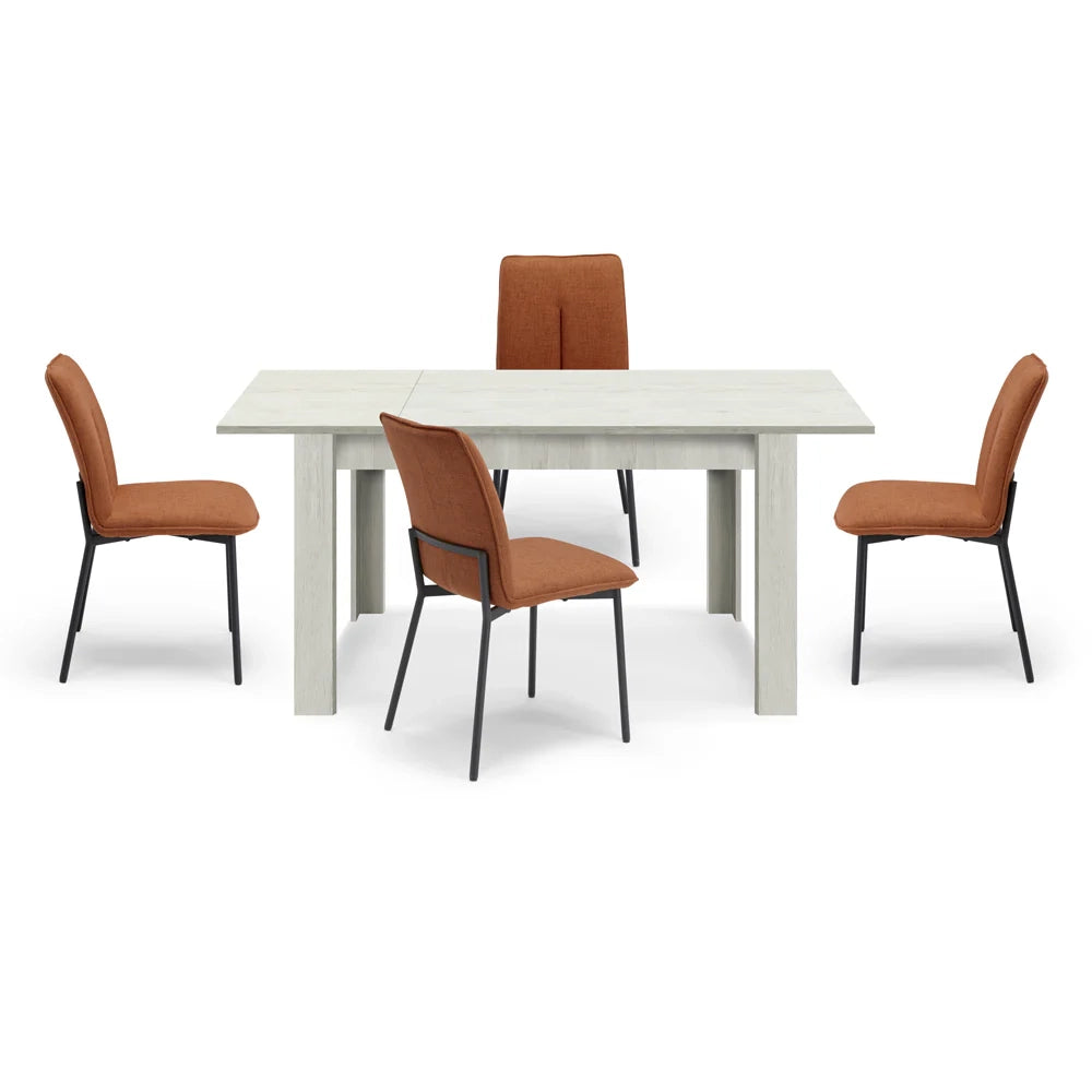 Tavolo allungabile da pranzo Olmo Gesso 110x70 fino a 150 cm modello N1 MADE IN ITALY design moderno ideale per cucina, soggiorno e sala da pranzo