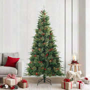 Albero di Natale Artificiale con Rami Pieghevoli Verde 240 cm