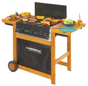 1pz barbecue dualgas adelaide 3 woody dg in acciaio e legno di faggio cod:ferx.97338