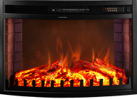 Camino Elettrico da Incasso 50,6x71,1x20,4 cm Effetto Fiamma 1500W Zakinthos Nero