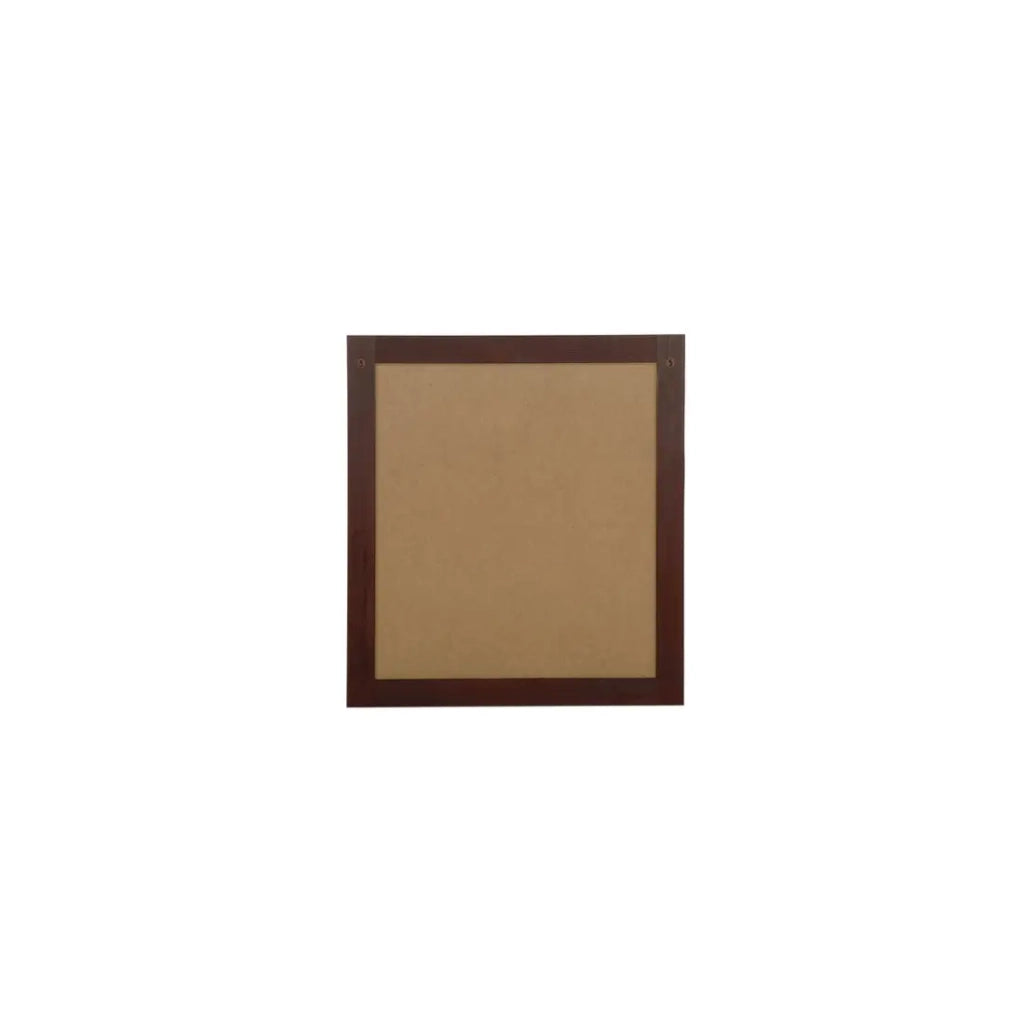 Specchio da bagno rettangolare in legno 80x73 cm stile naturale