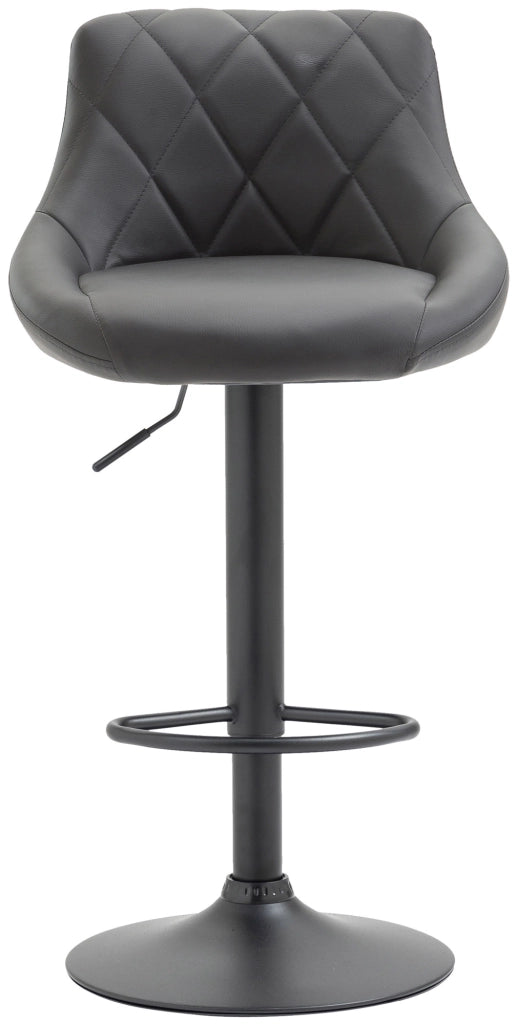 Sgabello Lazio in similpelle grigio,nero