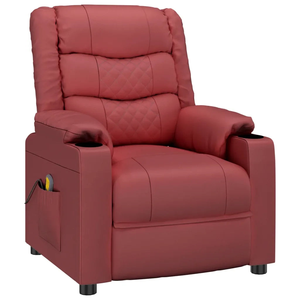 Poltrona Reclinabile Rosso Vino in Similpelle cod mxl 24995