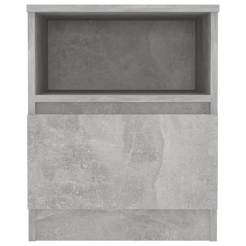Comodino Grigio Cemento 40x40x50 cm in Truciolato cod mxl 30639