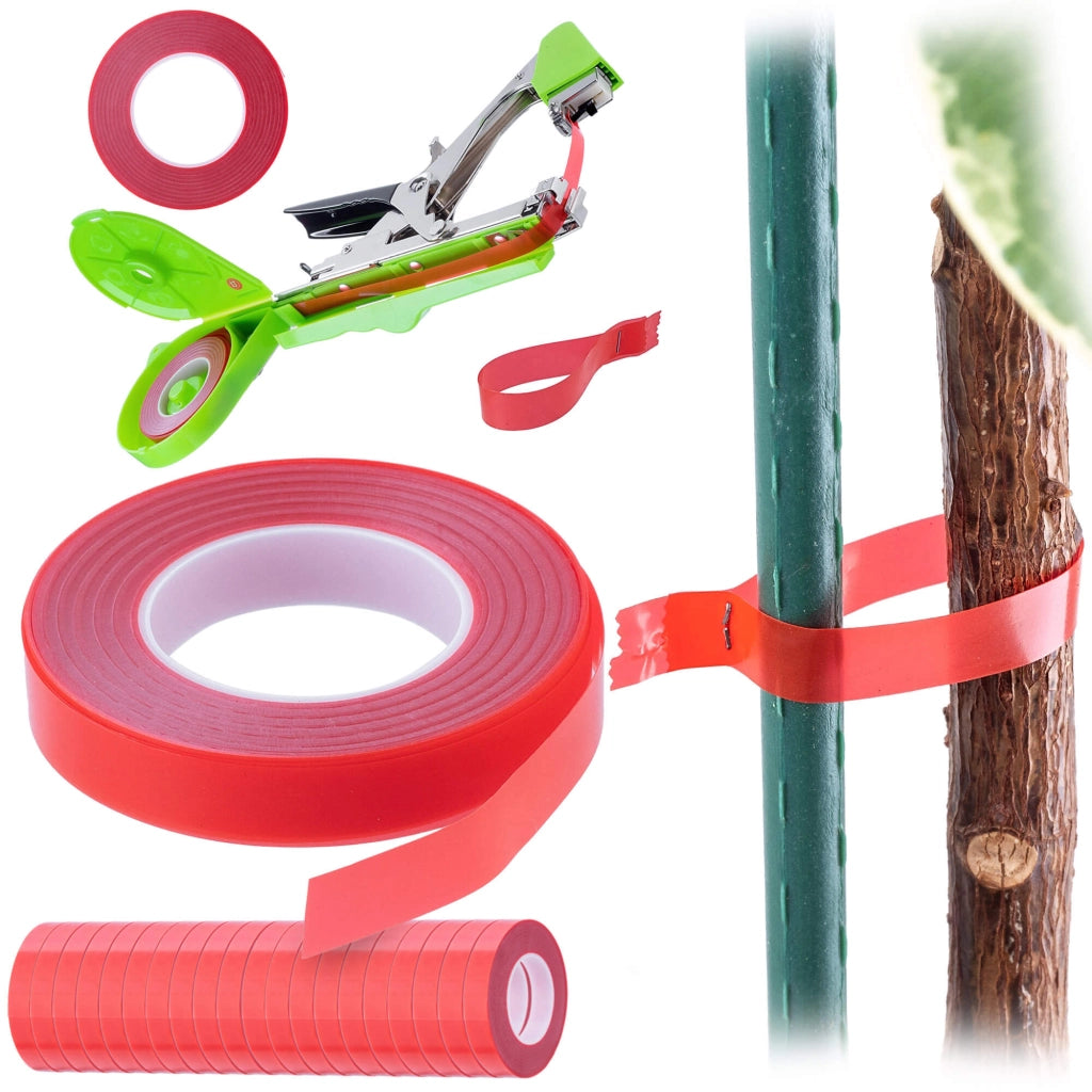 Nastro adesivo da giardinaggio KADAX per graffatrice, accessorio per piante, rosso, 20 pezzi