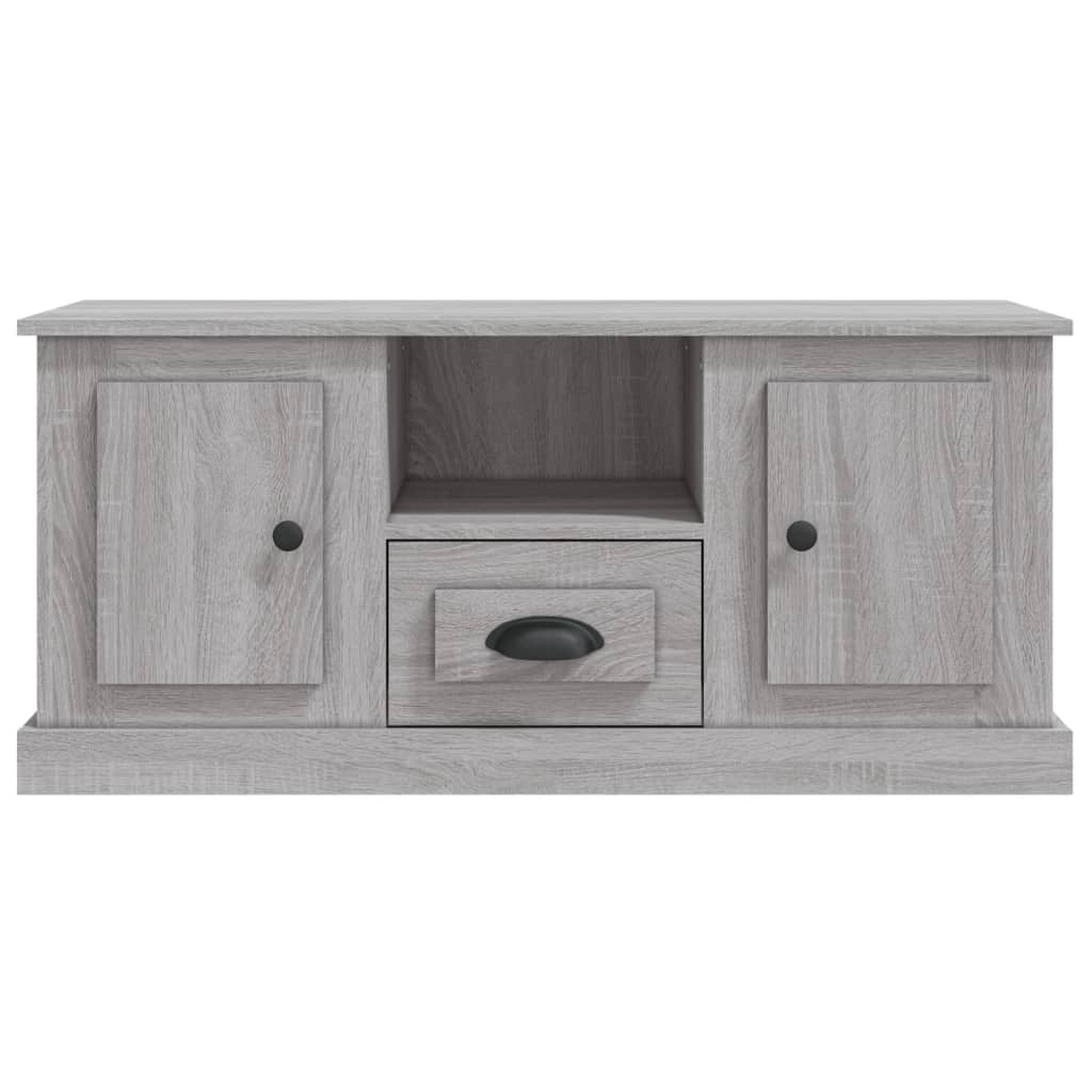 Mobile TV multimediale mensola TV credenza TV sala da pranzo soggiorno camera da letto Sonoma 100 x 35,5 x 45 cm legno ingegnerizzato grigio 02_0028343