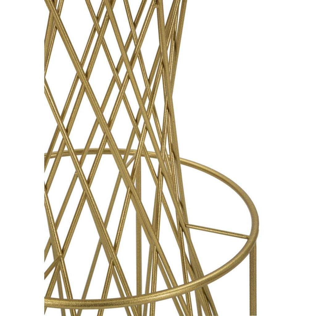Tavolino VKH805, Oro, Metallo, 70x70x103 cm