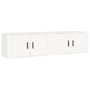 Mobili Porta TV a Parete 2 pz | Armadietto TV | Mobile Porta TV Bianco 80x34,5x40 cm