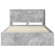 Letto matrimoniale | Letto per adulti | Struttura del letto con stoccaggio e testata Grigio Cemento