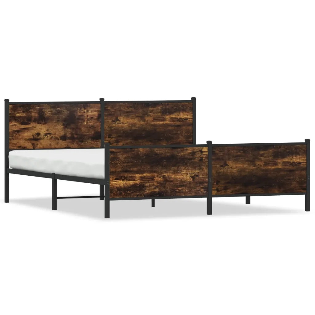 Giroletto senza Materaso in Metallo Rovere Fumo 183x213 cm 3301356