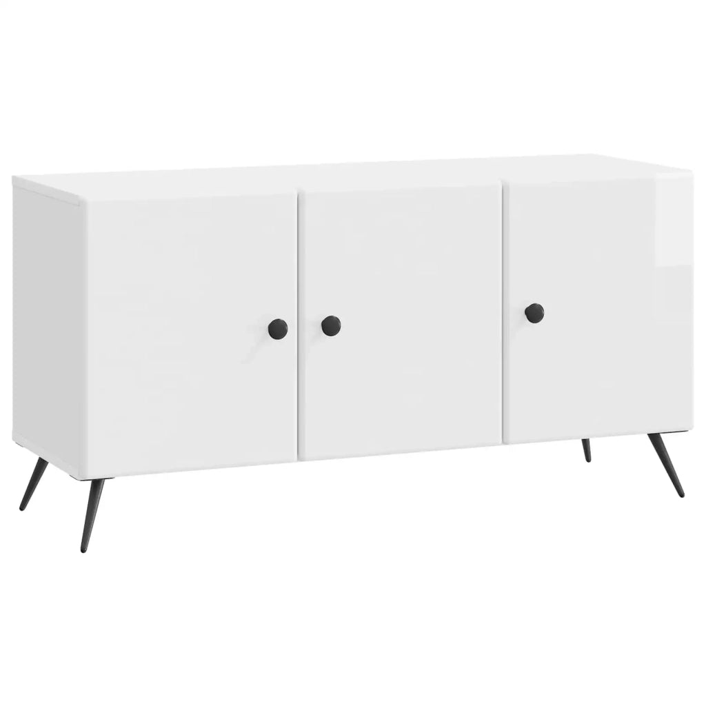 Mobile TV Bianco Lucido 99 x 34,5 x 50 cm Legno ingegnerizzato