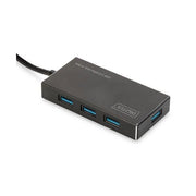 Hub usb 3.0 digitus 4 porte con alimentatore alloggiamento in alluminio - DA702401