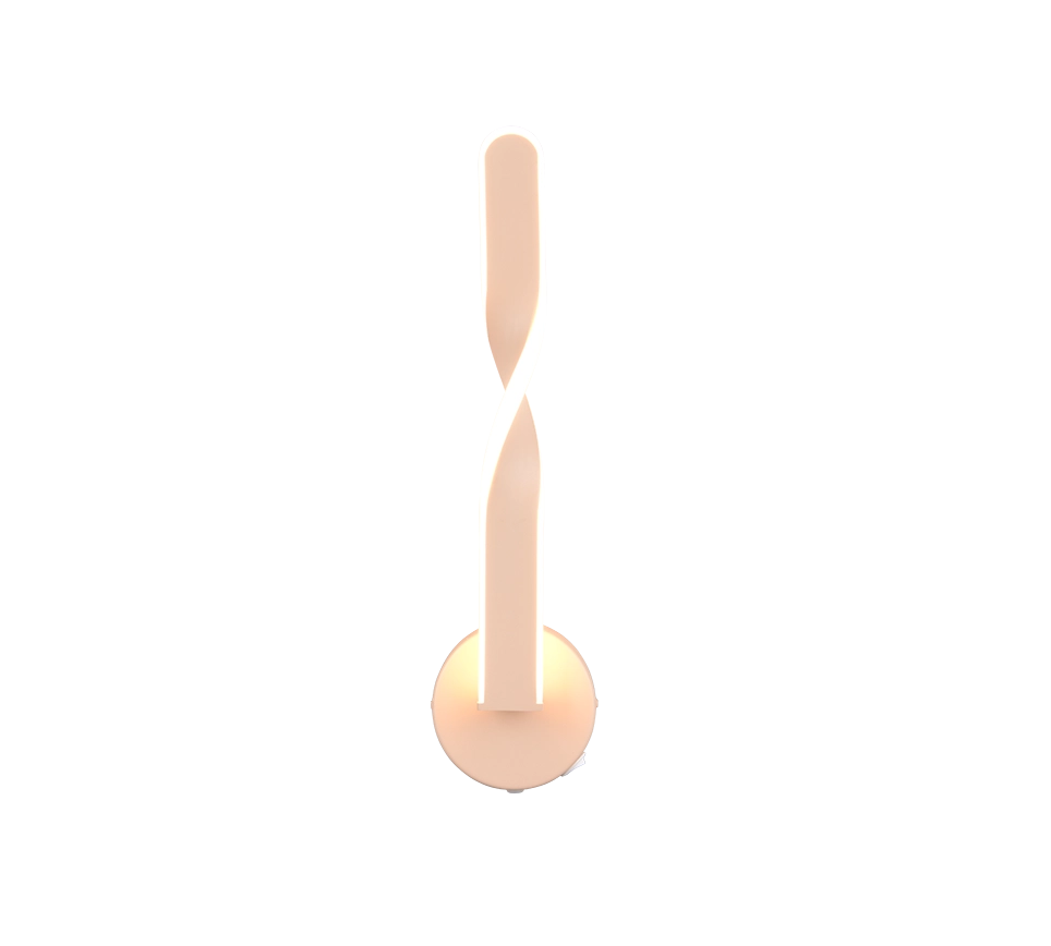 Applique LED, metallo, sabbia, H 46 cm, Ginko