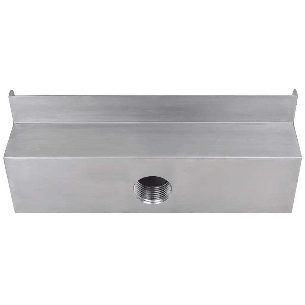 Fontana a Cascata per Giardino Rettangolare Acciaio Inox 30 cm