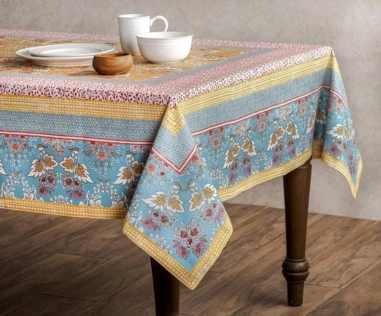 Tavolo da pranzo in cotone 100% per la cucina | Diner | Tavolo | Decorazione feste | Matrimoni | primavera/estate (140 cm x 180 cm)