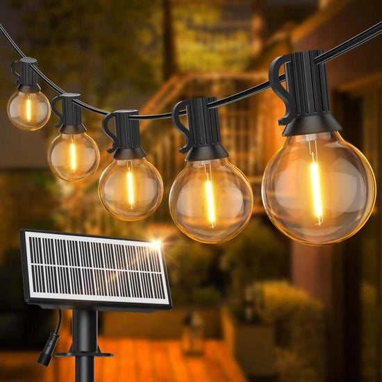 Cavo di Illuminazione Solare per Esterno 18M - 30+1 Lampade a LED Acqua-Resistente - 4 Modalità di Illuminazione - Per Terrazza Giardino Balcone
