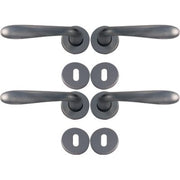 MANIGLIA GOCCIA CROMO ROSETTA FORO PATENT - ZAMA CROMO SATINATA Q8 CF=PZ 4