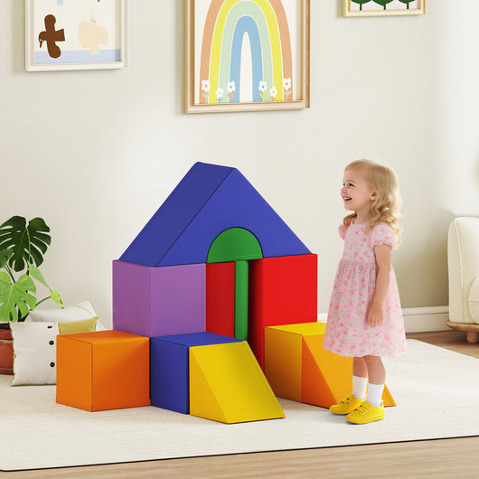 Set 11 Costruzioni Morbide per Bambini da 1-3 Anni in PU e EPE Multicolore