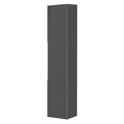 Pensile bagno sospeso 150 cm grigio cannettato con anta e ripiani Zena